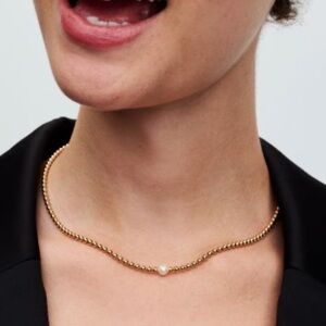 Pandora 14K Gold-Plated Treated Freshwater Cultured Pearl Beads Collier Necklace